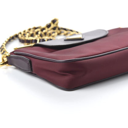 Prada Tessuto Nylon Saffiano Crossbody Bag Granato 6 of 9