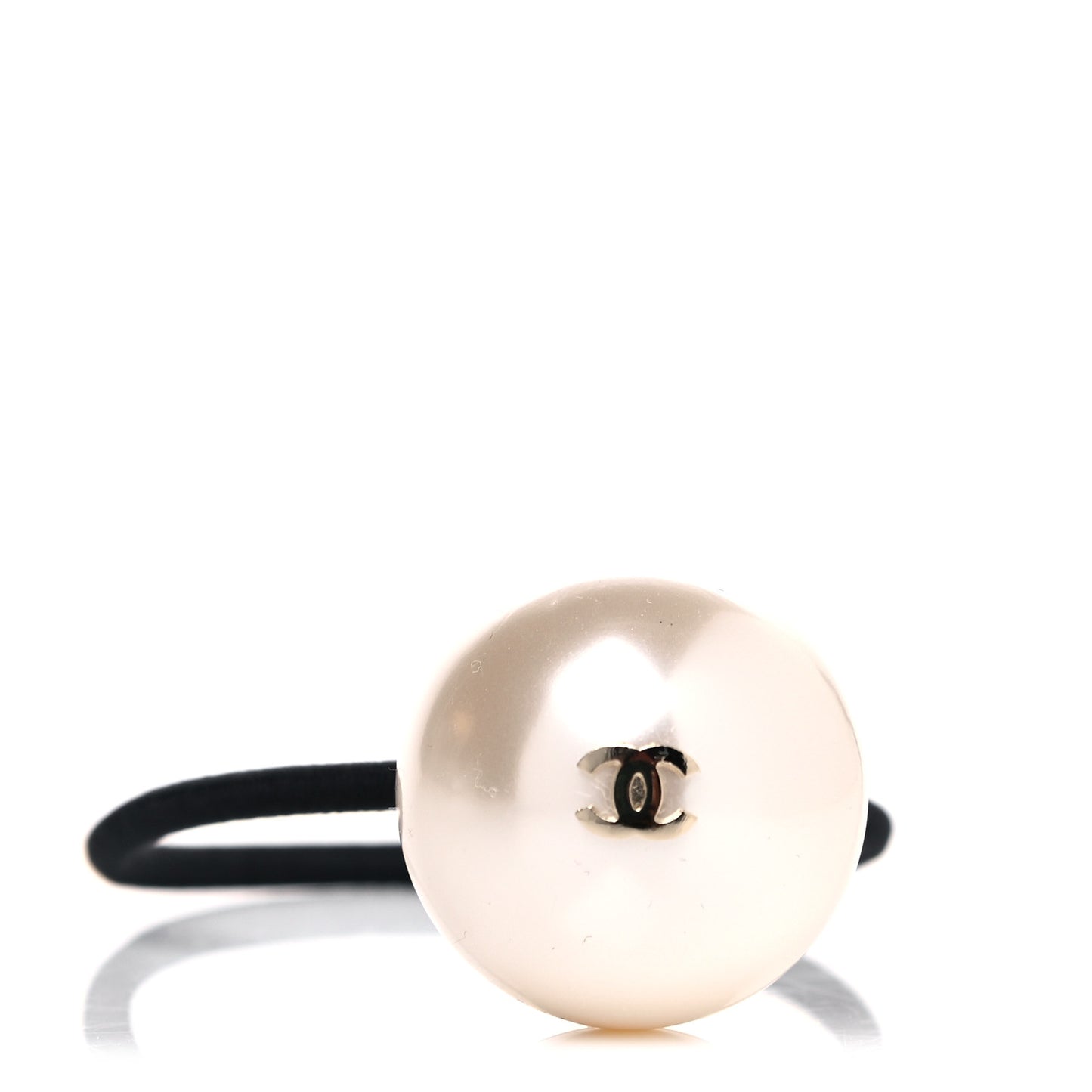 Pearl CC Hair Tie Black White
