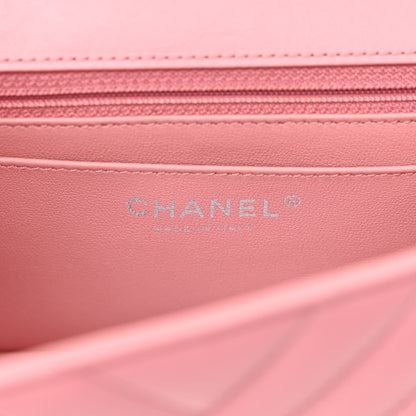 Chanel Aged Calfskin Chevron Quilted 2.55 Reissue Mini Flap Pink 6 of 12