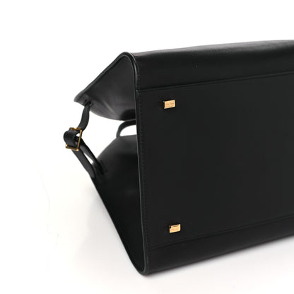 The Row Polished Saddle Calfskin Soft Margaux 15 Black 8 of 9