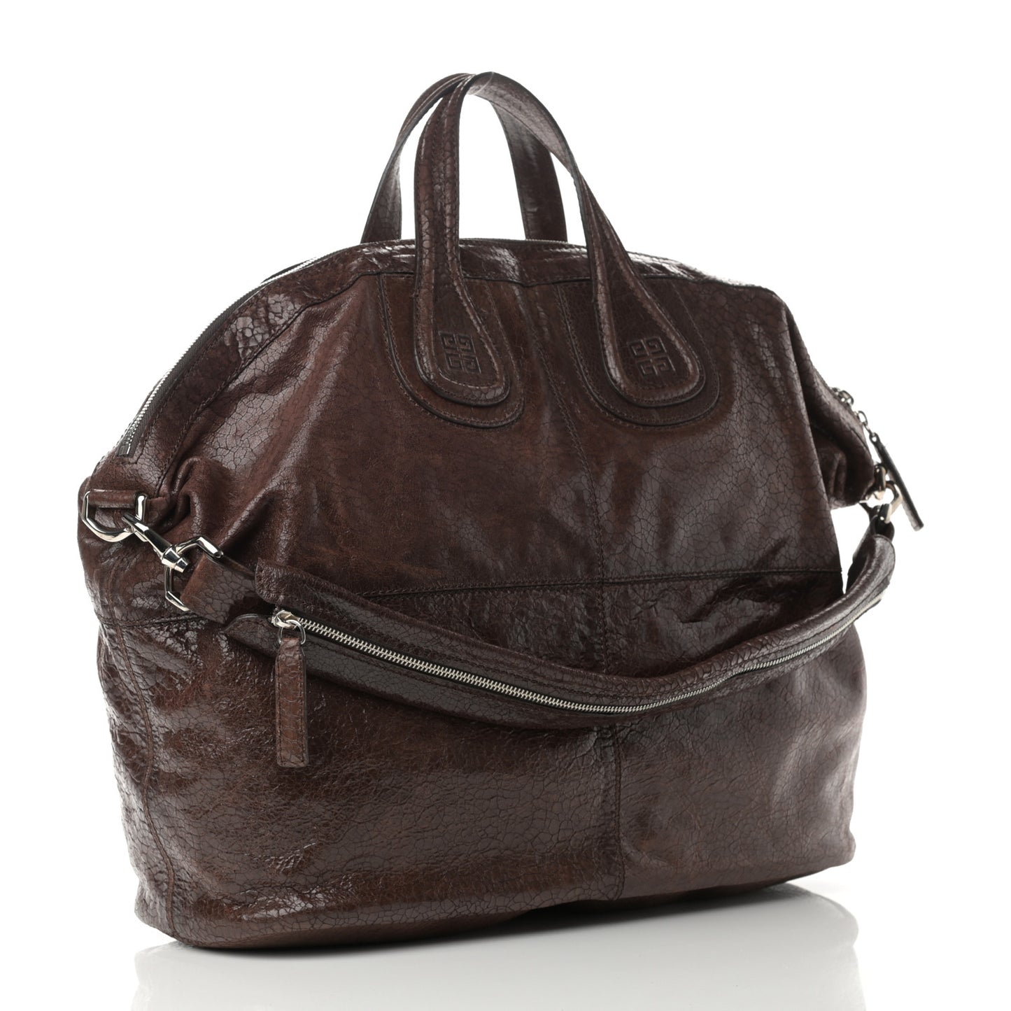Crackled Calfskin Medium Nightingale Brown