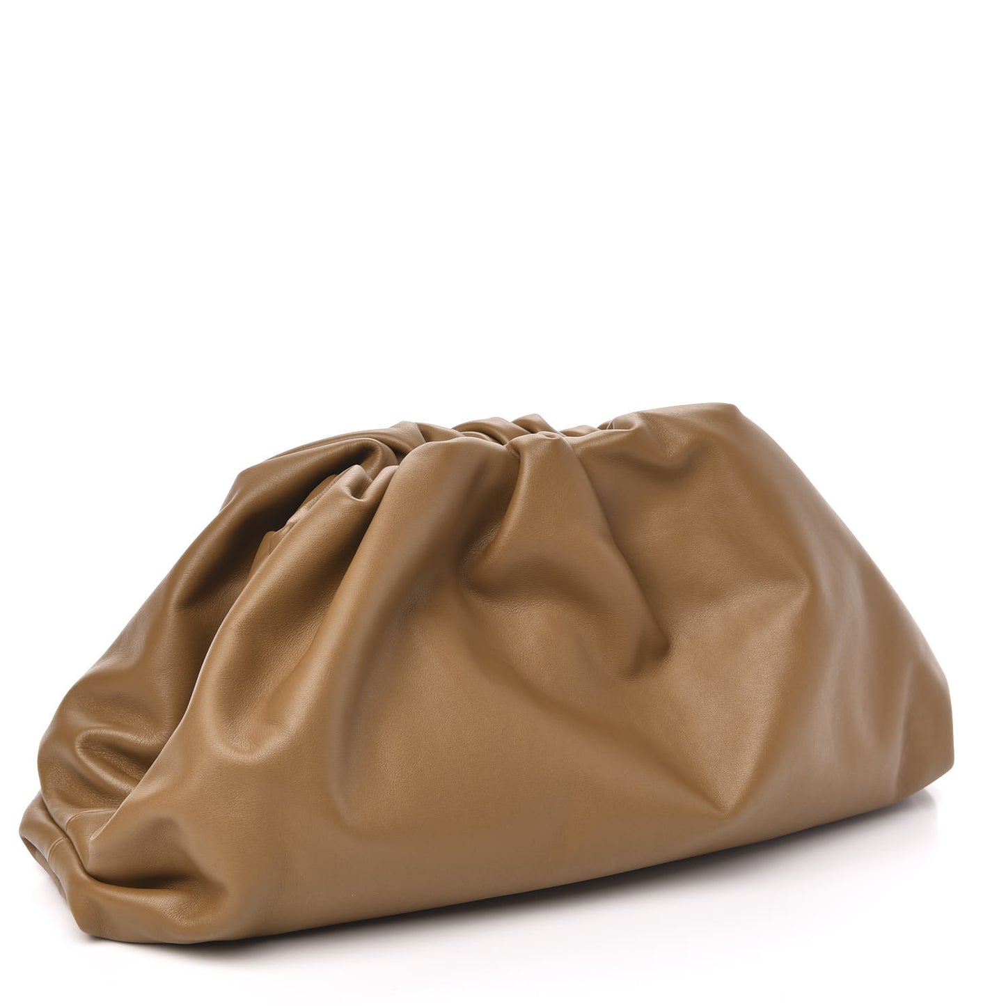 Smooth Butter Calf The Pouch Oversized Clutch Cammello
