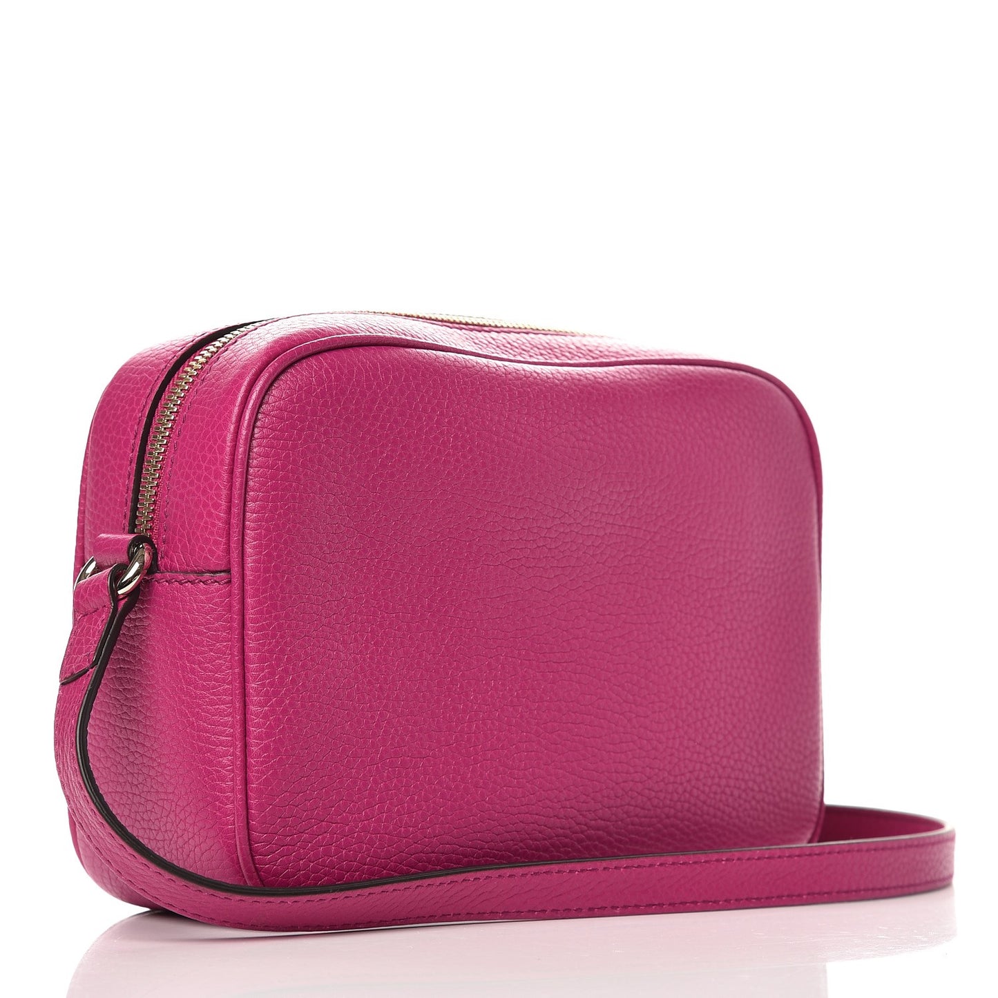 Pebbled Calfskin Small Soho Disco Bag Bright Bougainvillea