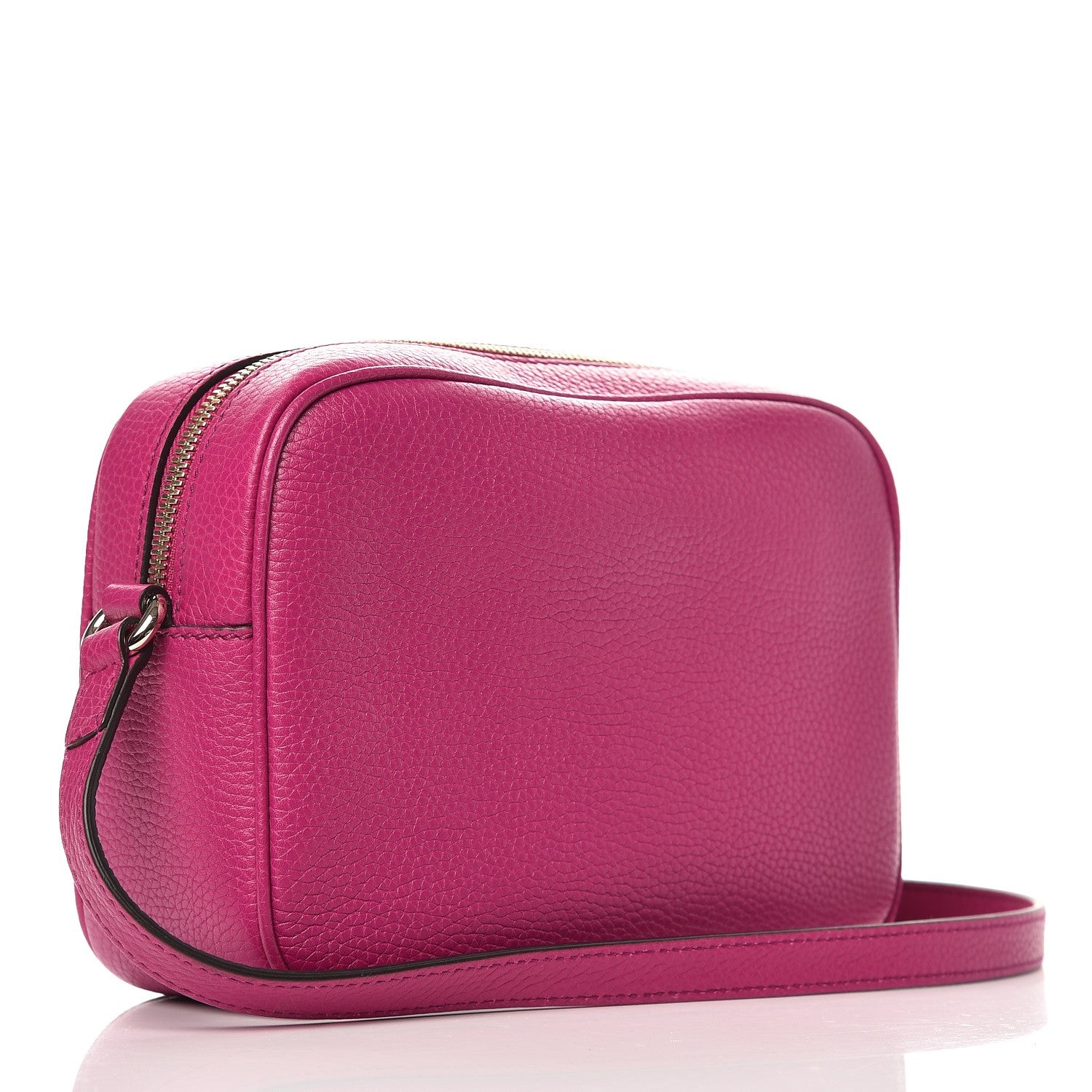 Gucci Pebbled Calfskin Small Soho Disco Bag Bright Bougainvillea 3 of 7