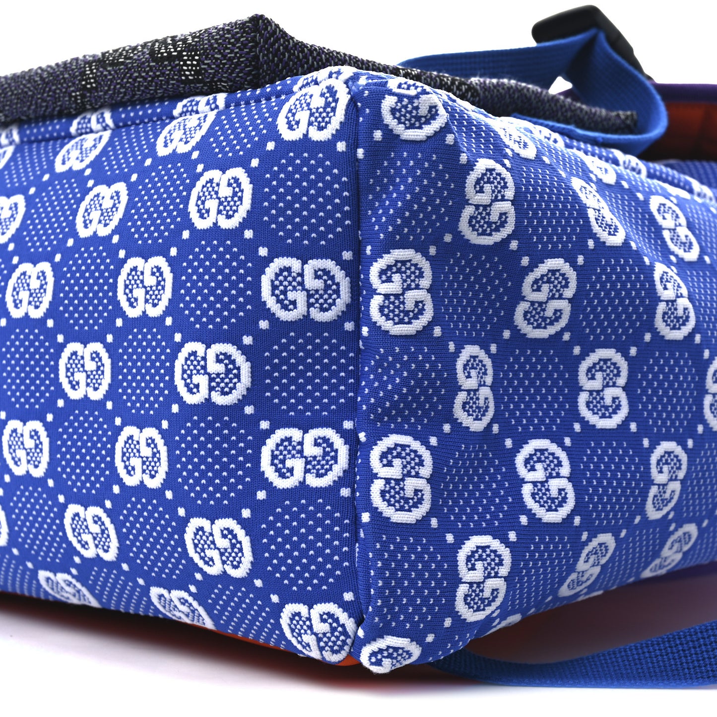 Jersey GG Monogram All Over Pan Sport Double Buckle Backpack  Blue Multicolor