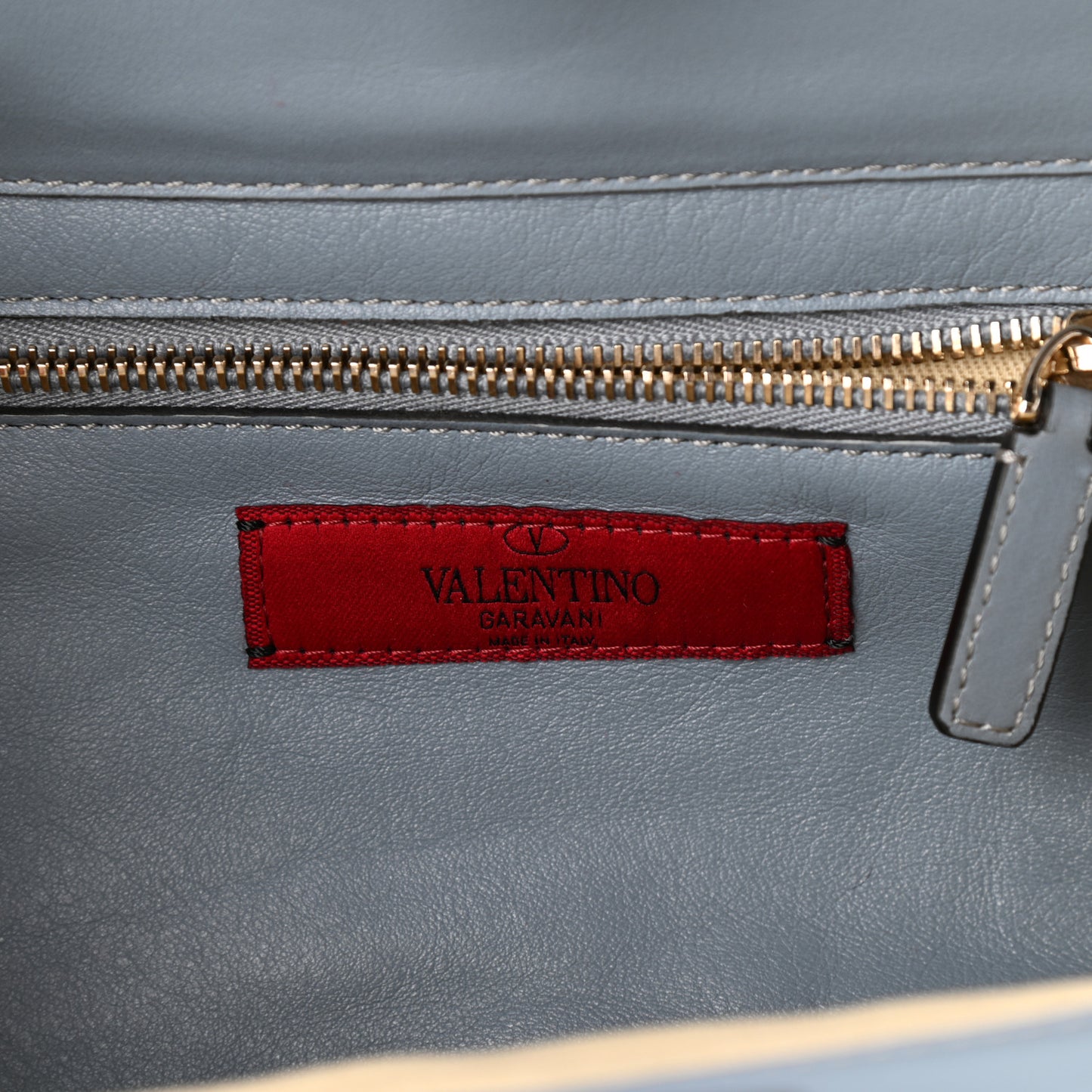 Vitello Small Rockstud Tote Grey