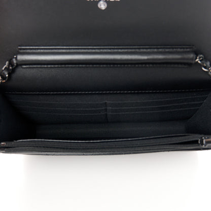Chanel Lambskin Quilted Wallet On Chain WOC So Black 5 of 11