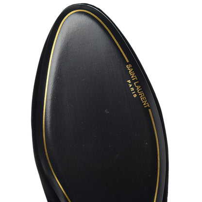 Saint Laurent Velvet Heart Smoking Slipper Flat Loafers 40 Black 9 of 9