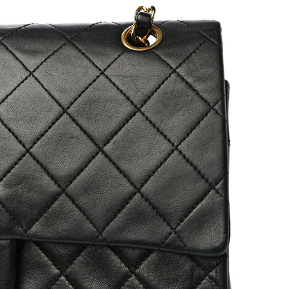 Chanel Lambskin Quilted Medium Double Flap Black 21 of 24