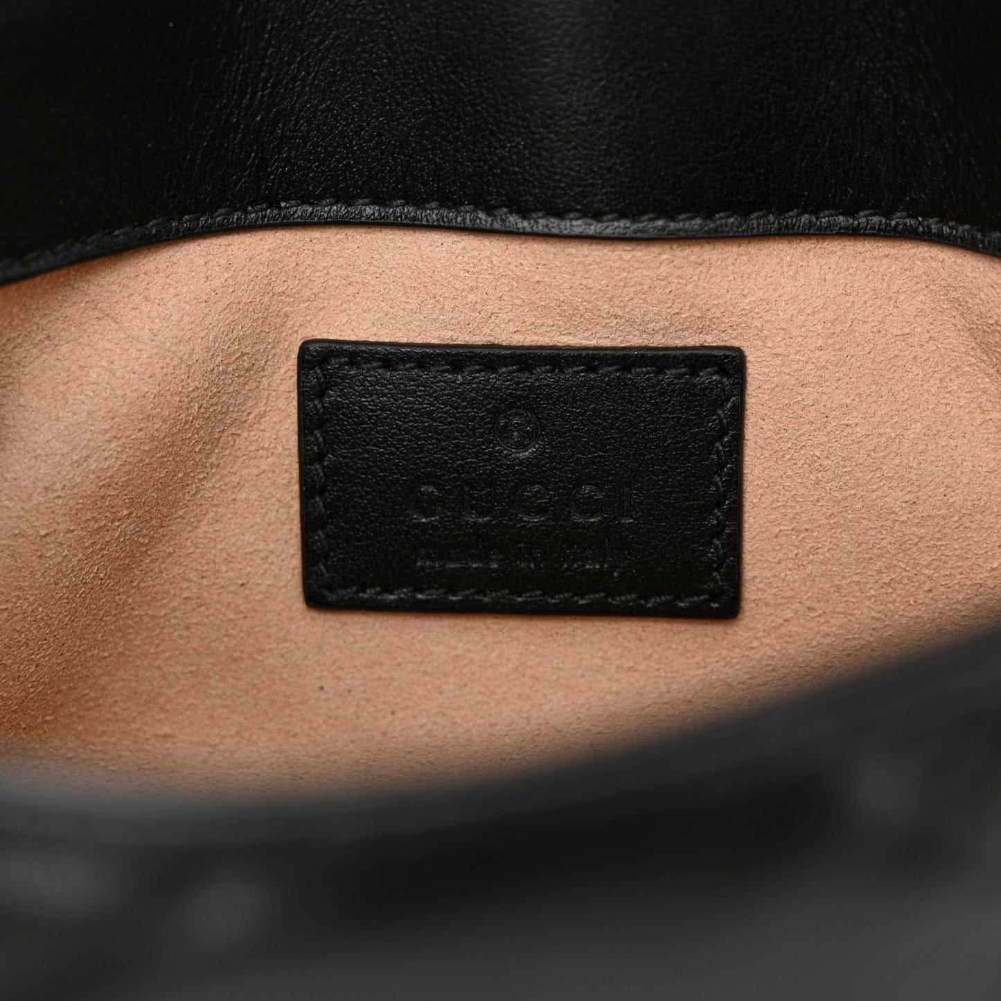 Calfskin Matelasse Monochrome GG Marmont Chain Belt Bag Black