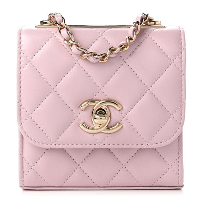 Chanel Lambskin Quilted Mini Trendy CC Clutch With Chain Light Pink 1 of 11