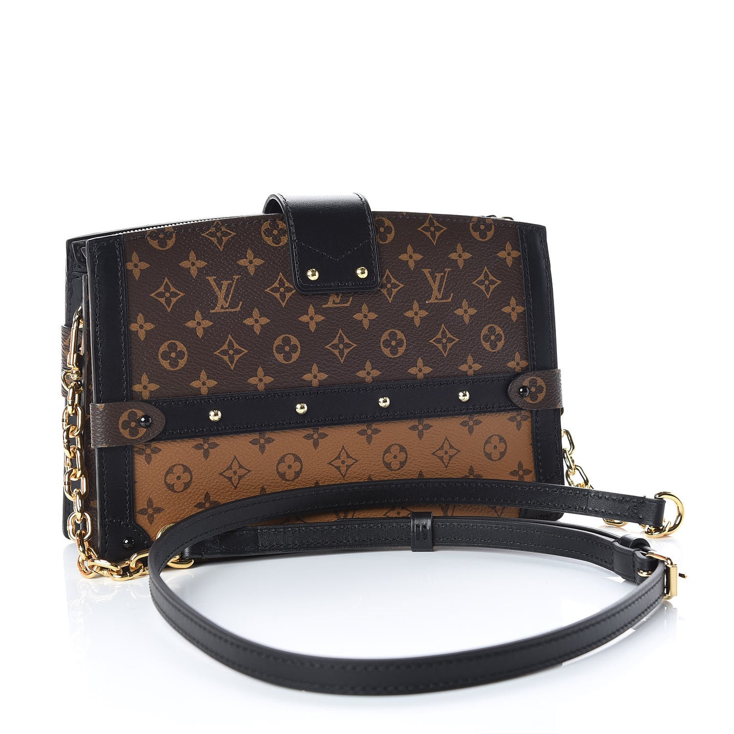 Reverse Monogram Trunk Clutch