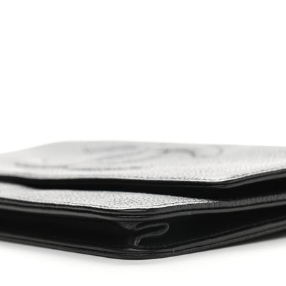 Chanel Caviar Timeless CC Wallet On Chain WOC Black 6 of 12
