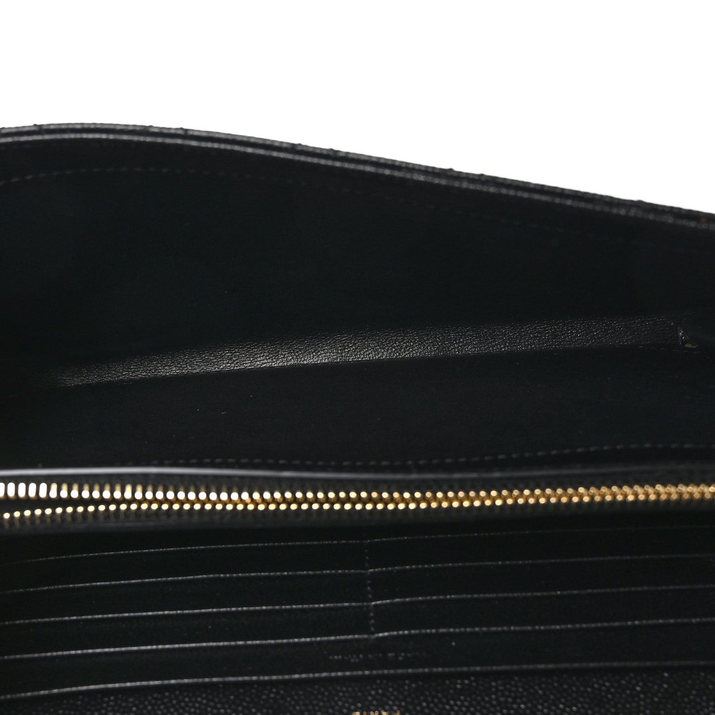 Grain De Poudre Mixed Matelasse Triquilt Monogram Chain Wallet Black
