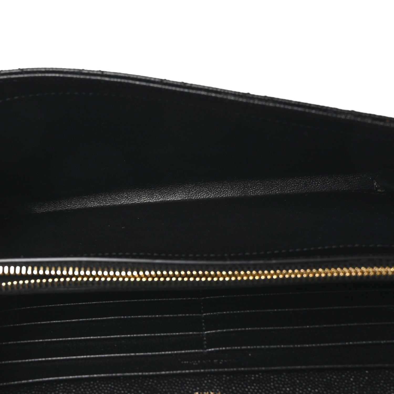 Saint Laurent Grain De Poudre Mixed Matelasse Triquilt Monogram Chain Wallet Black 5 of 11