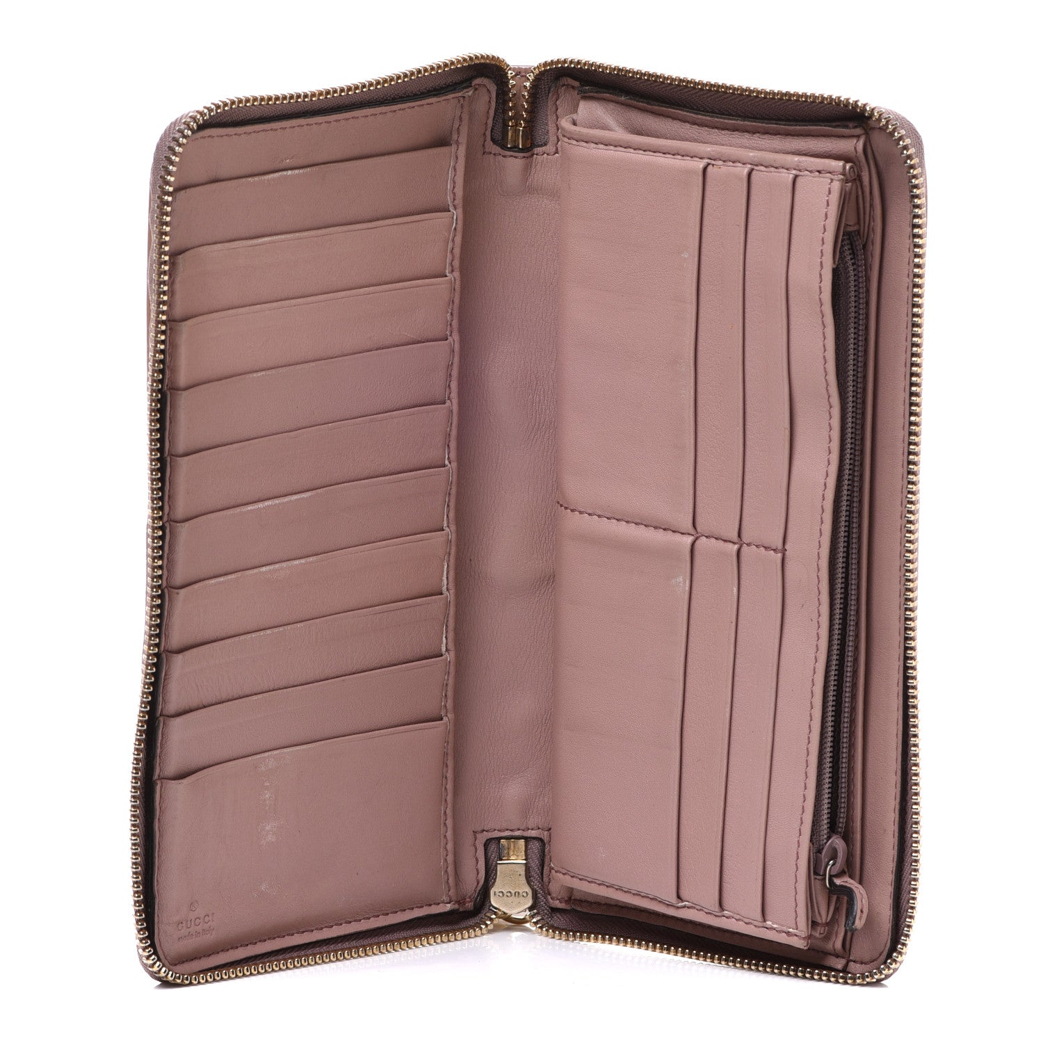 Gucci Patent Soho Zip Around Wallet Dark Cipria 5 of 11
