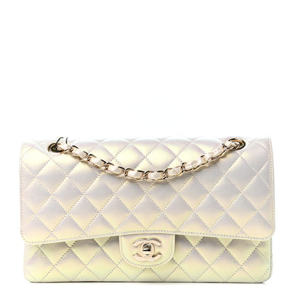Chanel Iridescent Lambskin Quilted Medium Double Flap Ivory 1 of 13