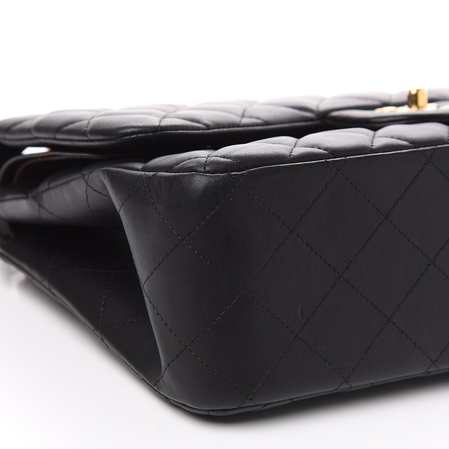 Chanel Lambskin Quilted Jumbo Double Flap Black 7 of 15