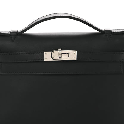 Hermes Swift Kelly Pochette Clutch Black 8 of 12