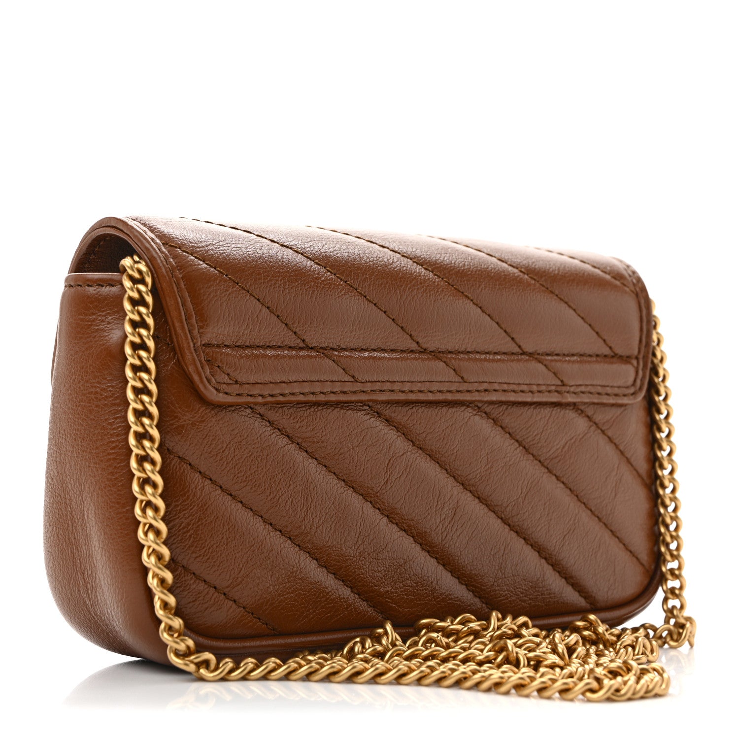 Gucci Azalea Calfskin Matelasse Diagonal Super Mini GG Marmont