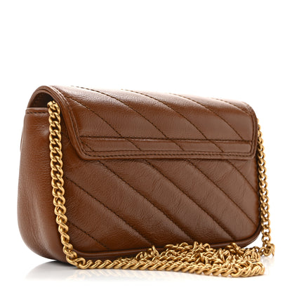 Gucci Azalea Calfskin Matelasse Diagonal Super Mini GG Marmont Shoulder Bag Cuir 3 of 11