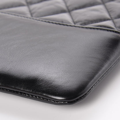Chanel Aged Calfskin Quilted Large Gabrielle Cosmetic Case Black 9 of 9