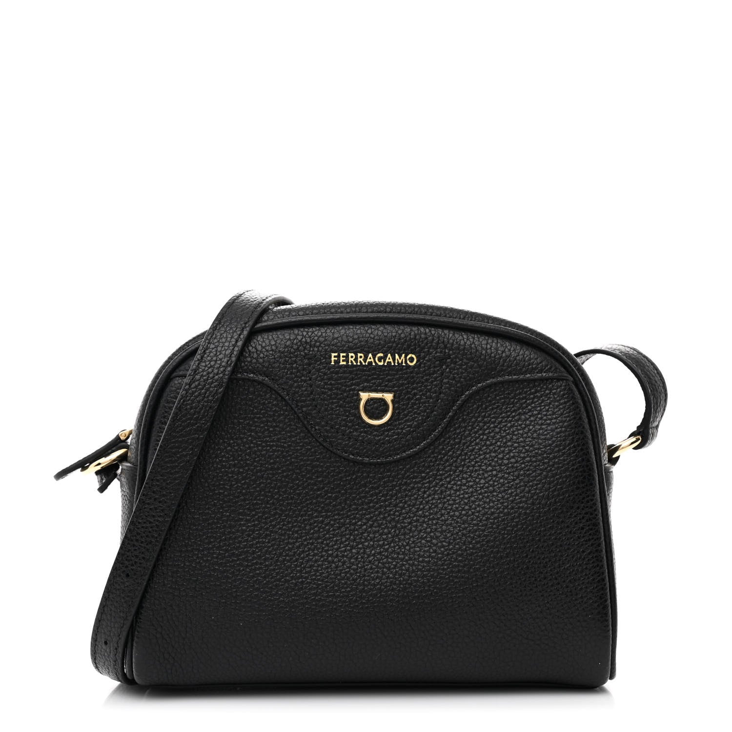 Salvatore Ferragamo Calfskin Travel Camera Crossbody Bag Black 1 of 10