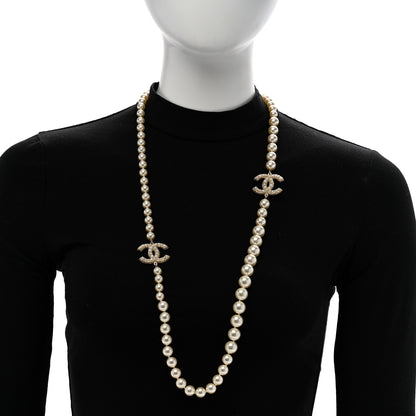 Chanel Pearl CC 100th Anniversary Long Necklace Light Gold 2 of 6