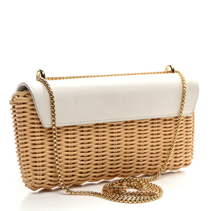 Prada Midollino City Calfskin Mini Bag Naturale White 3 of 11