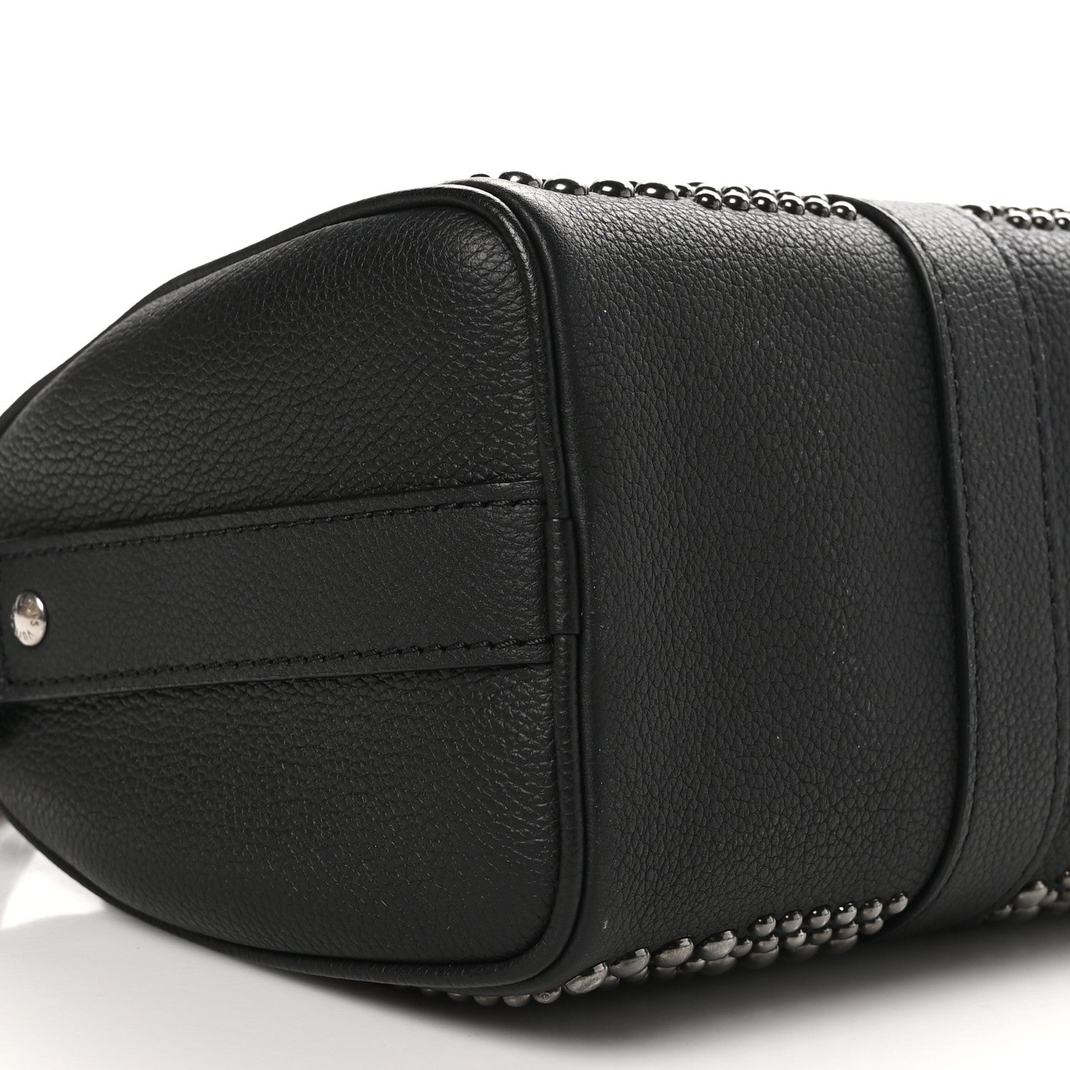 Louis Vuitton Calfskin Damier Studded Keepall Bandouliere 25 Black 8 of 9