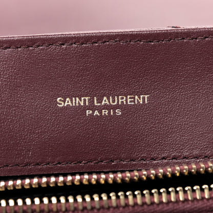 Saint Laurent Calfskin Y Quilted Monogram Small Loulou Chain Satchel Dark Legion Red 8 of 10
