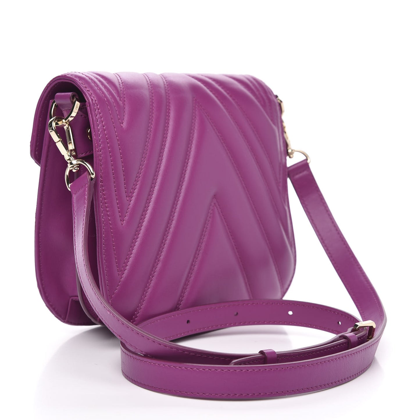 Lambskin Quilted Small Patricia Shoulder Bag Viva Lila