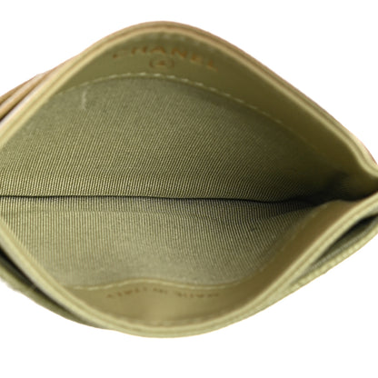 Chanel Caviar Quilted French New Wave Card Holder Light Green 6 of 15