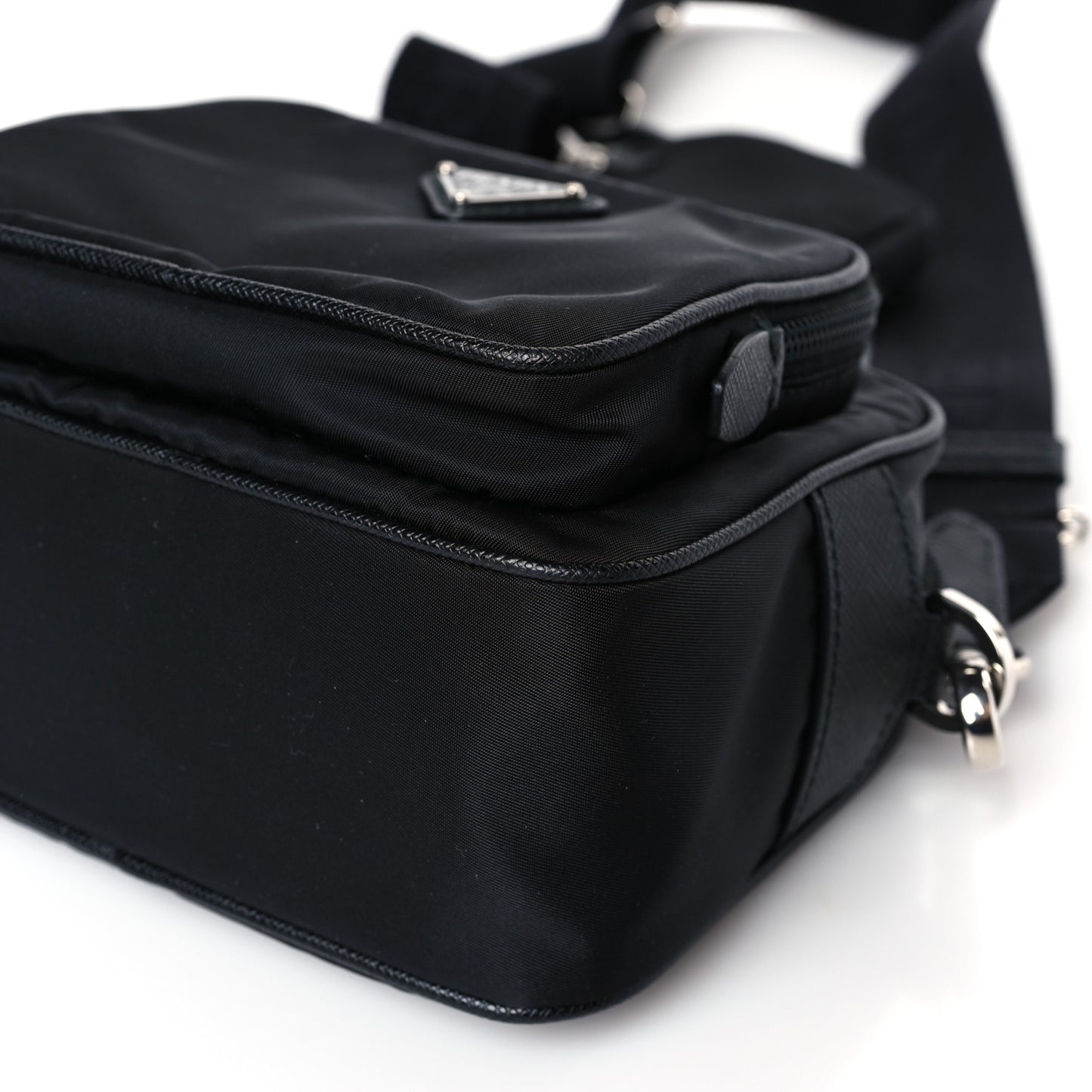 Re-Nylon Saffiano Mini Re-Edition 2005 Camera Bag Black