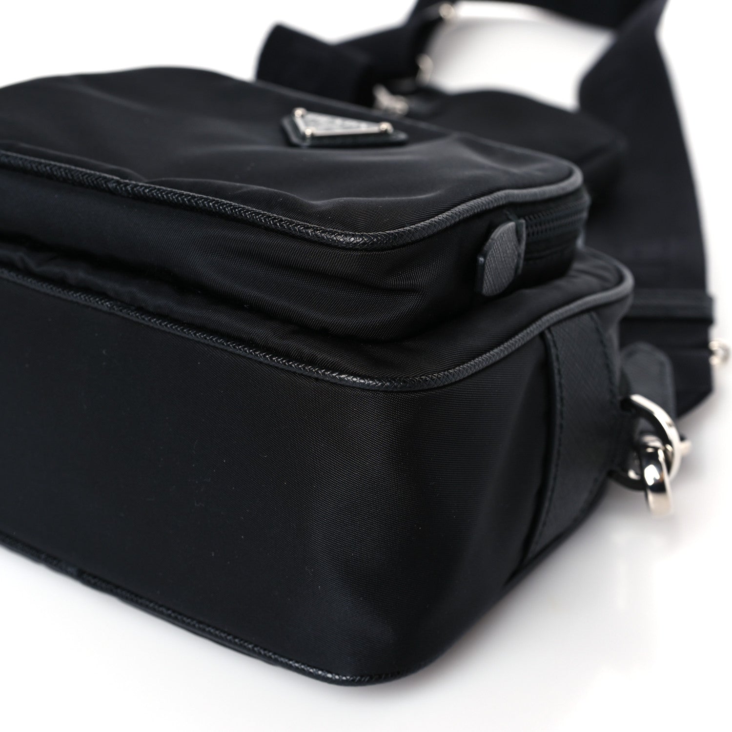 Prada Re-Nylon Saffiano Mini Re-Edition 2005 Camera Bag Black 8 of 8