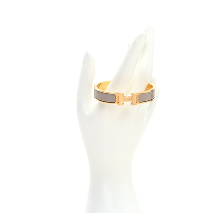 Hermes Enamel Narrow Clic Clac H Bracelet PM Marron Glace 3 of 6