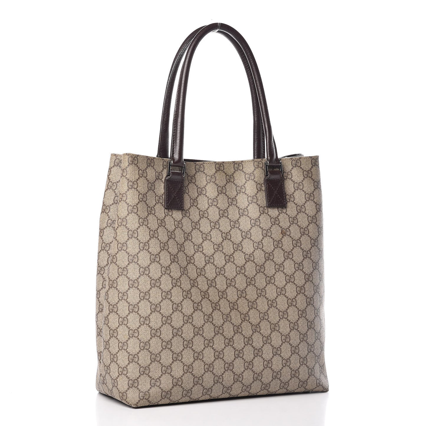 GG Plus Monogram Small Vertical Tote Dark Brown