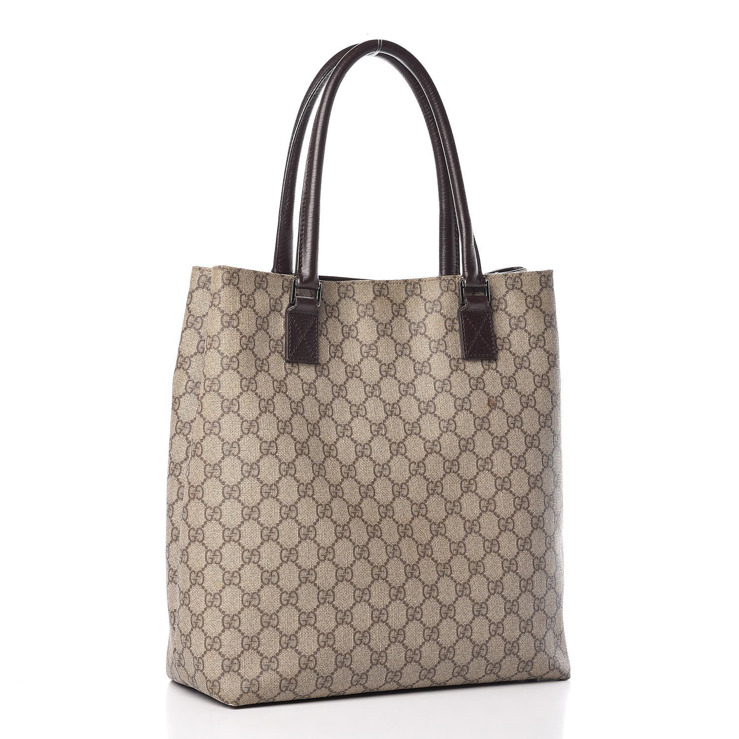 Gucci GG Plus Monogram Small Vertical Tote Dark Brown 3 of 16