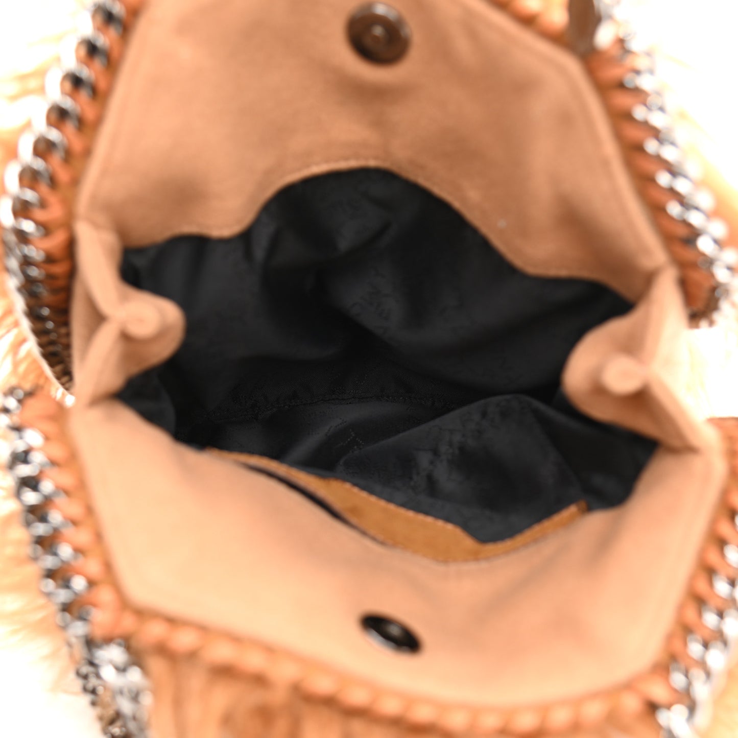 Eco Fur Mini Falabella Tote Camel