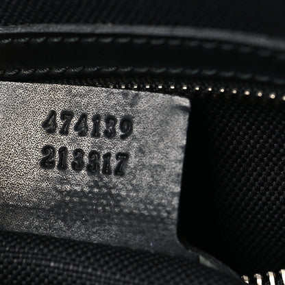 Gucci Soft GG Supreme Monogram Appia Calfskin Web East West Messenger Bag Black Grey 7 of 10