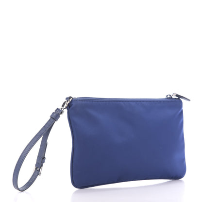 Prada Tessuto Nylon Saffiano Wristlet Bluette 3 of 8