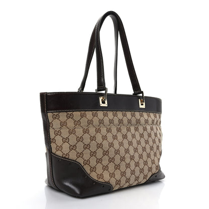 Gucci Monogram Large Punch Tote Dark Brown 2 of 8
