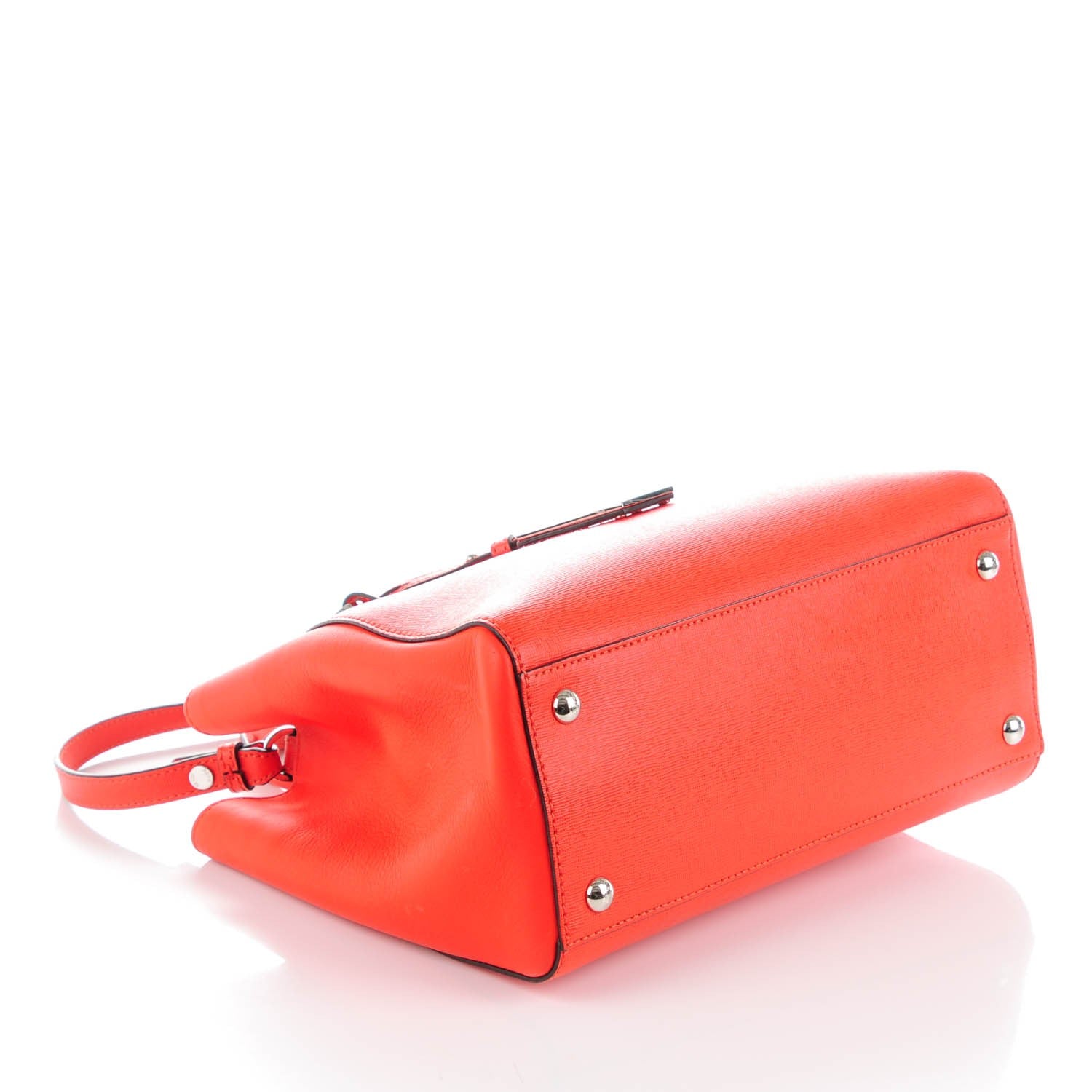 Fendi Vitello Elite Petite 2Jours Tote Papavero 4 of 8