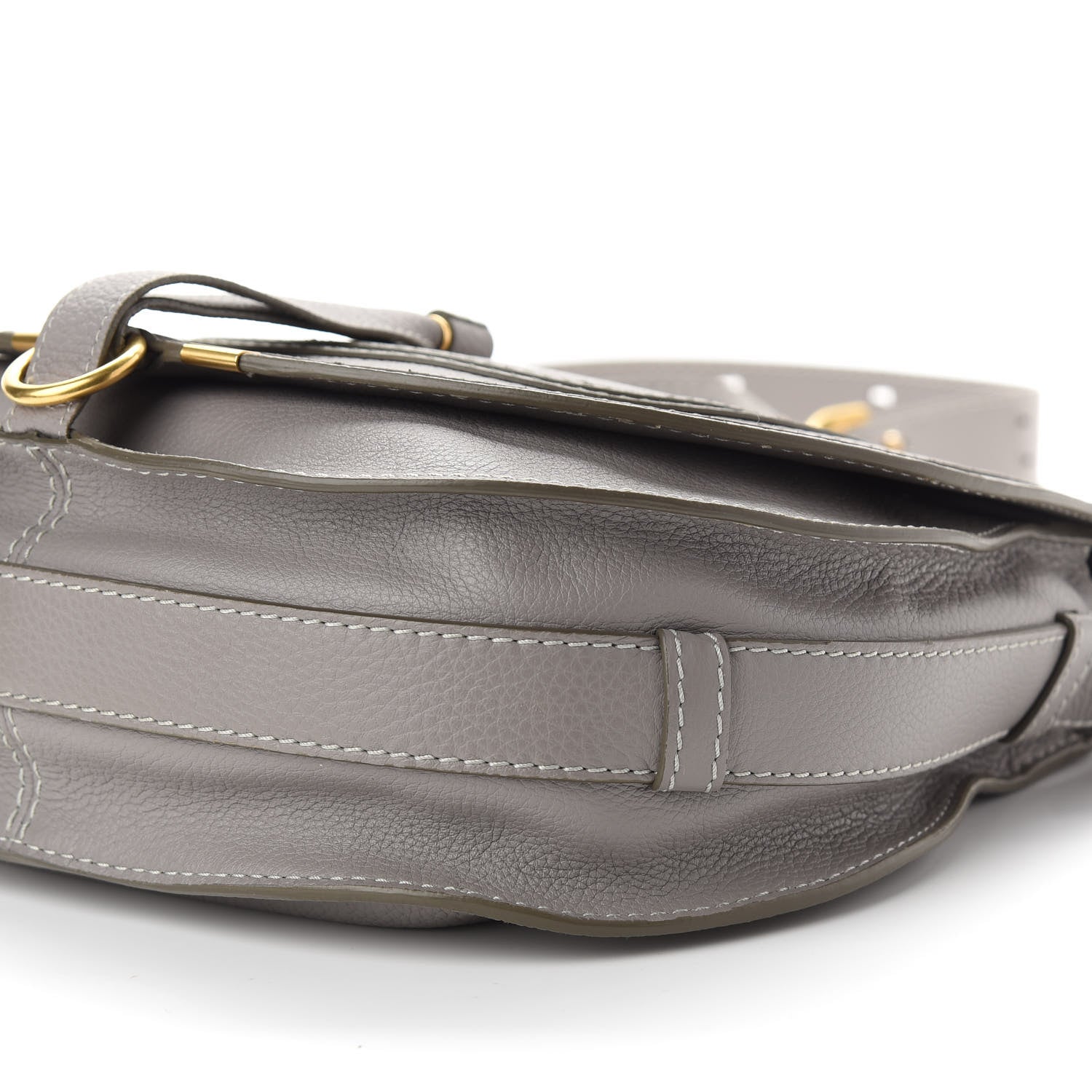 Chloe Calfskin Medium Marcie Round Crossbody Bag Cashmere Grey 11 of 11