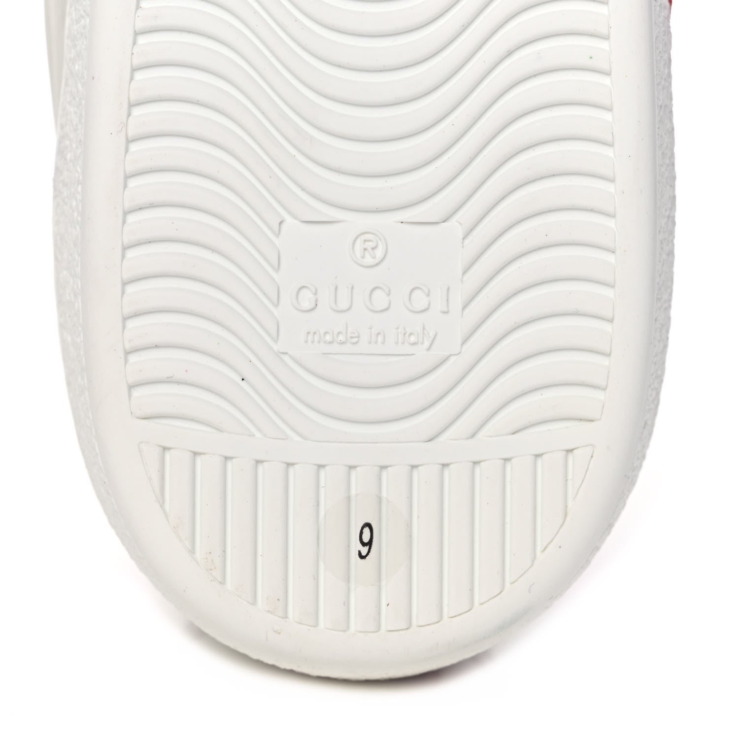 Gucci Calfskin Interlocking G Mens New Ace Sneakers 9 White Red Flame Green 6 of 11
