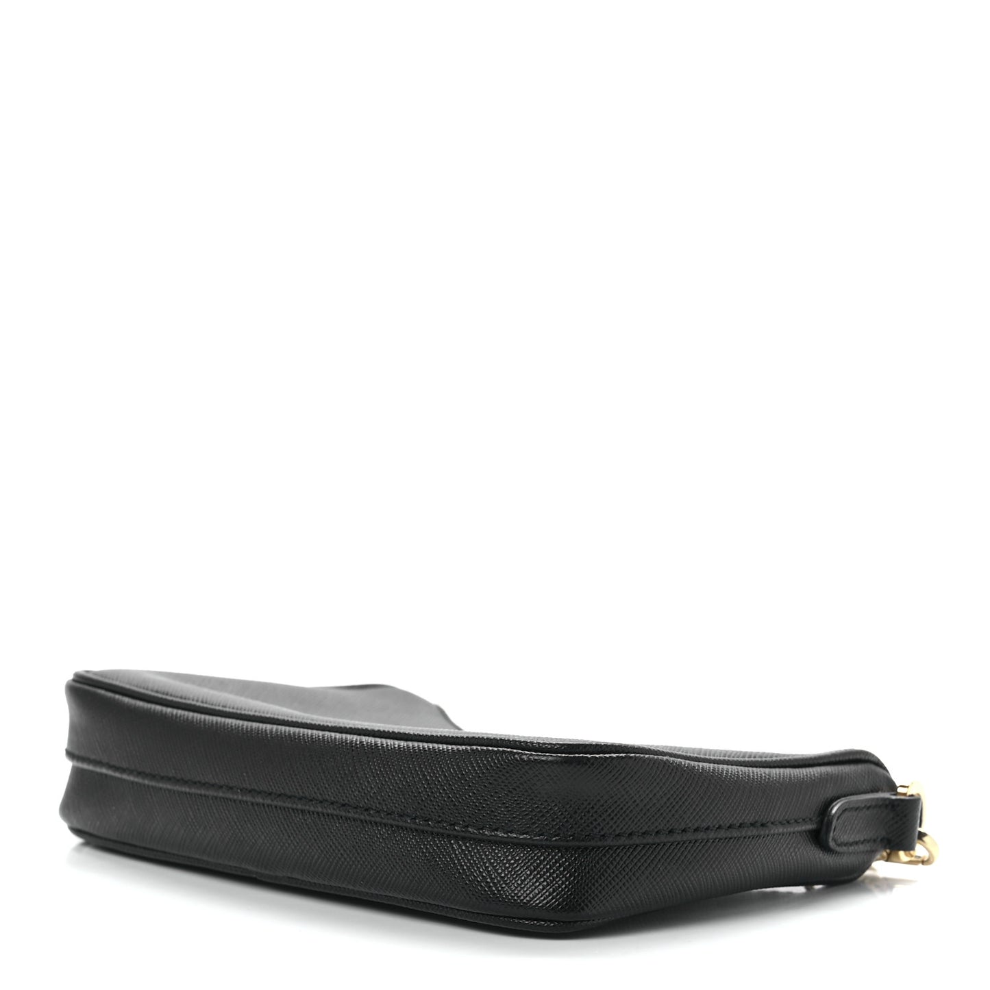 Saffiano Lux Mini Shoulder Bag Black