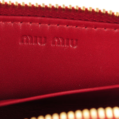 Miu Miu Patent Crocodile Embossed St Cocco Lux Compact Wallet Rubino 6 of 9