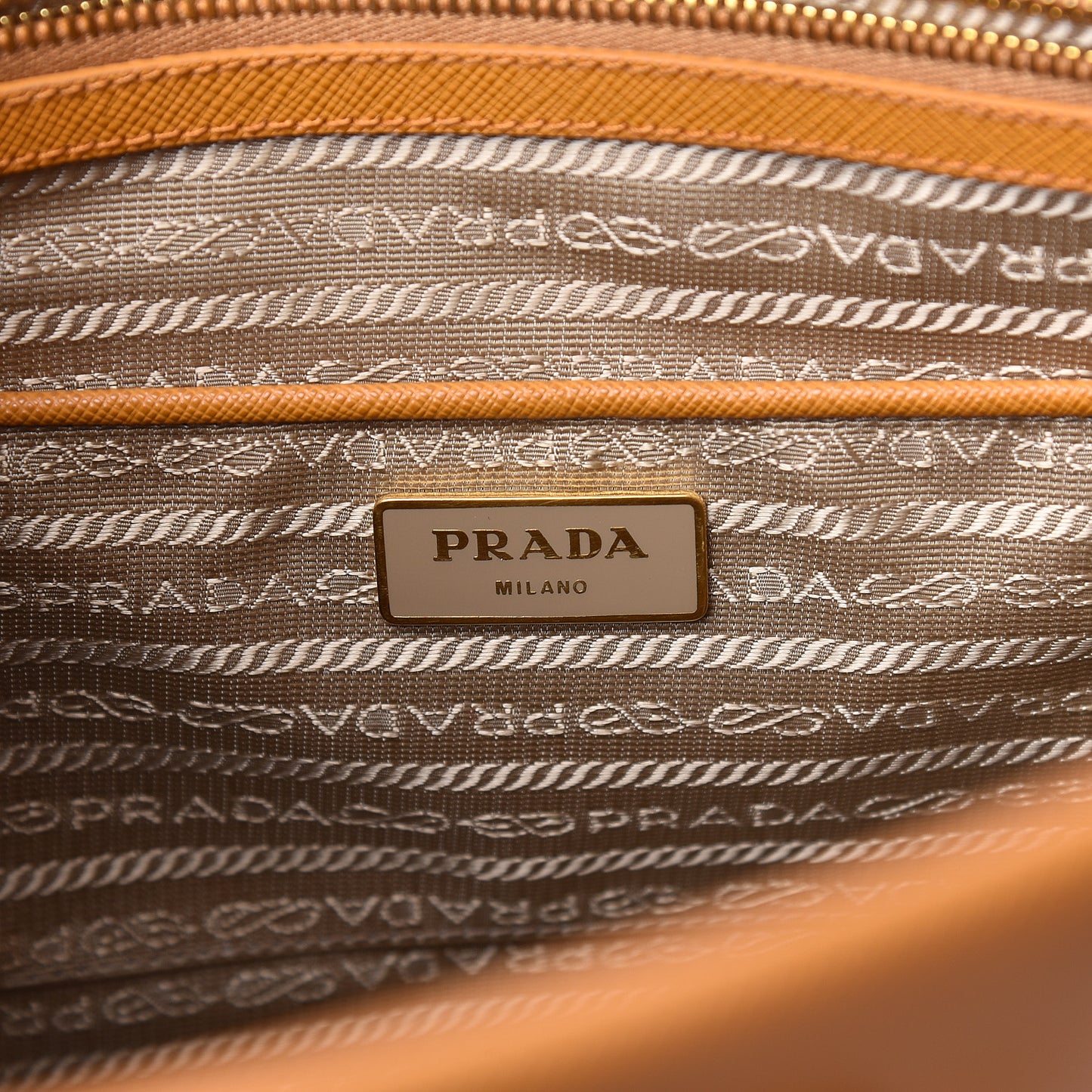 Saffiano Lux Double Handle Shopping Tote Ocra