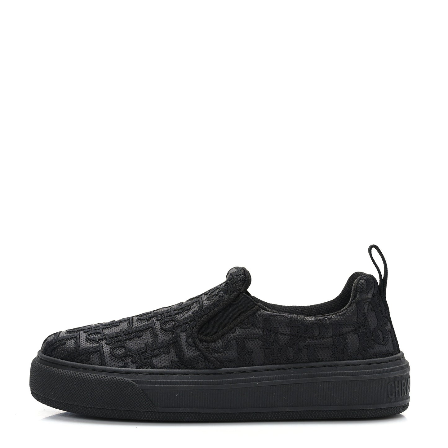 Shiny Technical Fabric Oblique Embroidered Womens Solar Slip On Sneakers 37 Black