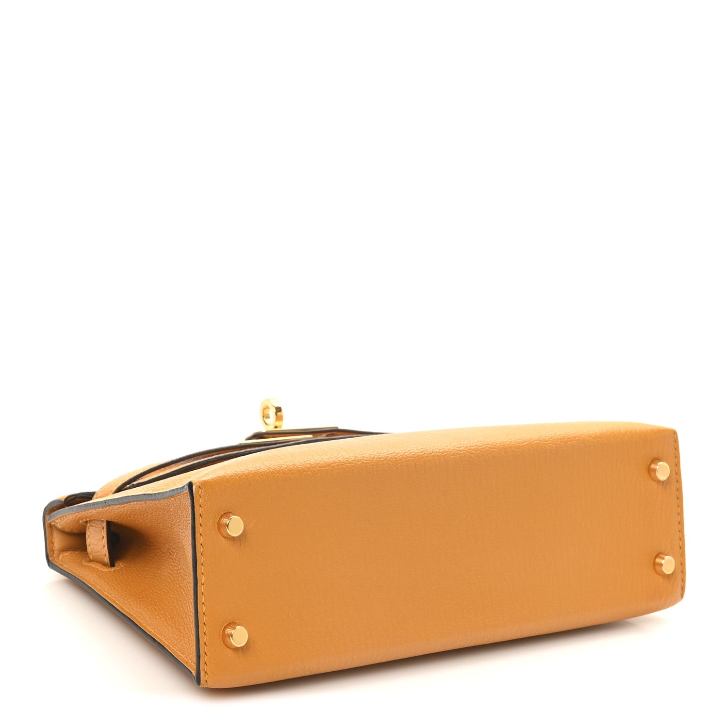 Hermes Chevre Chamkila Mini Kelly Sellier 20 Jaune D'or 4 of 10